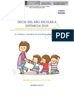 INICIO ESCOLAR DISTANCIA 2020 Nivel-Inicial