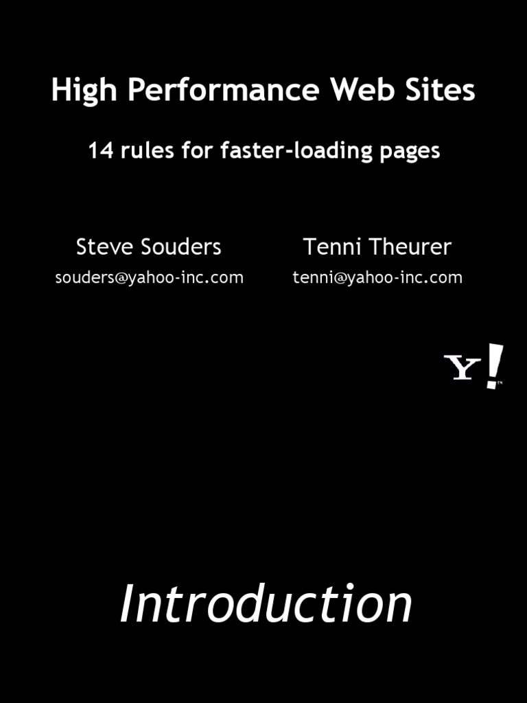 High Performance Web Sites | PDF | Hypertext Transfer Protocol | Http ...