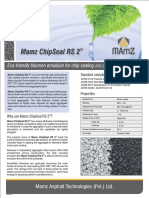 Mamz Chipseal Rs 2: Eco-Friendly Bitumen Emulsion For Chip Sealing