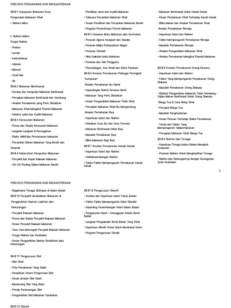 Bab 1 Kumpulan Makanan Asas Pdf