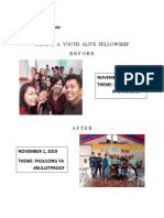 Joining A Youth Alive Fellowship Before: NOVEMBER 1, 2018 Theme: Pasulong Ya #Poweredup