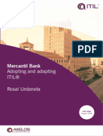 Mercantil Bank: Adopting and Adapting Itil® Rosal Urdaneta