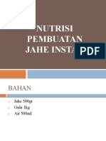 Pembuatan Nutrisi Jahe Instan