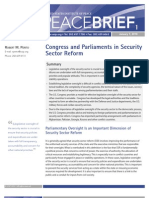 Peacebrief: Congress and Parliaments in Security Sector Reform