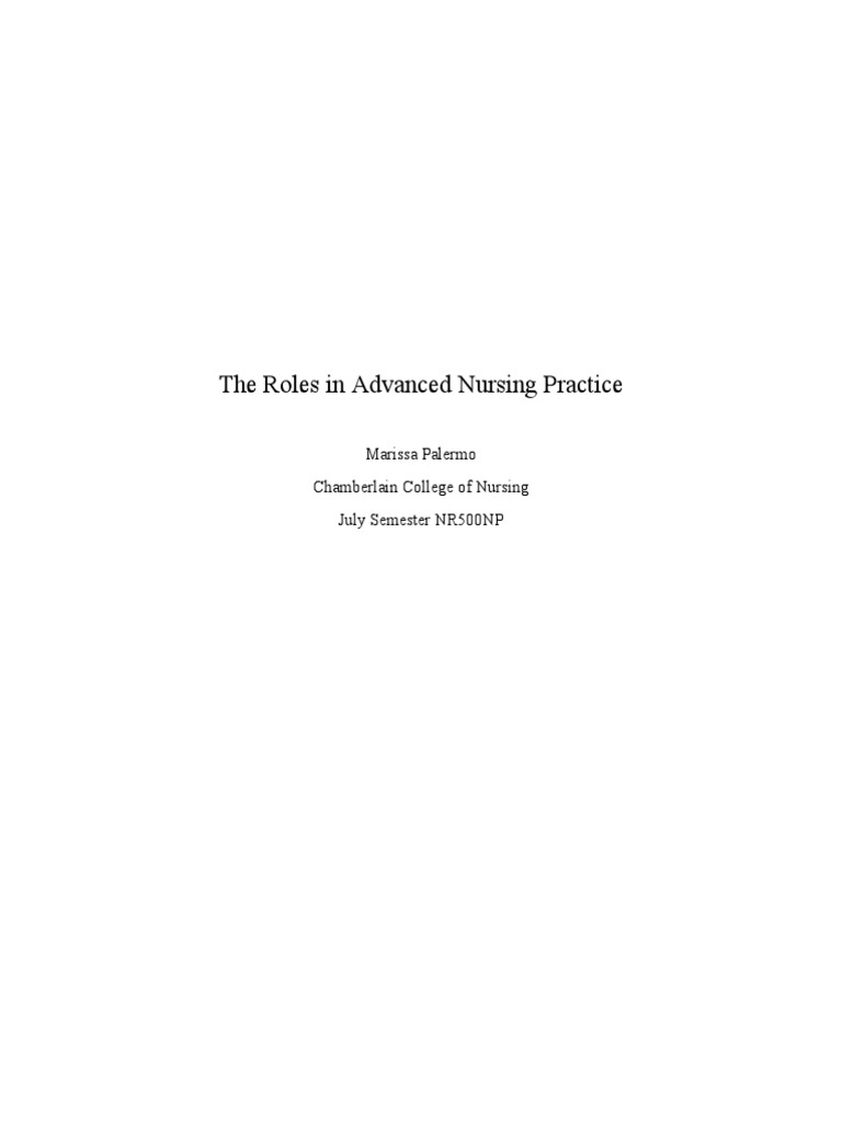 The Roles in Advanced Nursing Practice | PDF | Nurse Practitioner | Nursing
