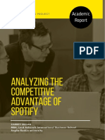 Analyzing The Competitive Advantage of Spotify
