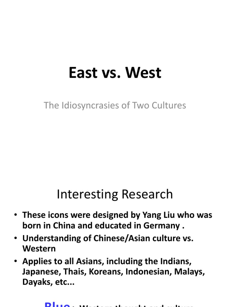 East Vs West Cultural Differences | PDF | Asia