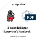 West High School: IB Extended Essay Supervisor's Handbook
