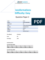 Transformations Difficulty: Easy: Question Paper 2