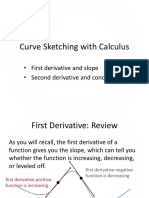 Curve Sketching With Calculus: - First Derivative and Slope - Second Derivative and Concavity
