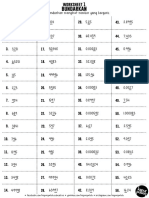 Worksheet bundarkan angka mengikut bentuk piawai