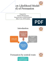 Elaboration Likelihood Model (ELM) of Persuasion