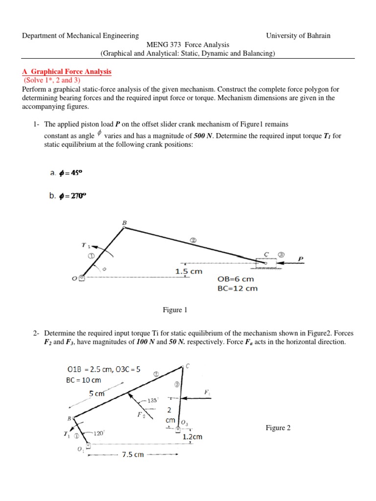 Force and Torque Analysis in Mechanisms | PDF | Torque | Force