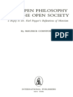 The Open Philosophy and The Open Society, A Reply To Dr. Karl Poppers Refutations of Marxism - Maurice Cornforth