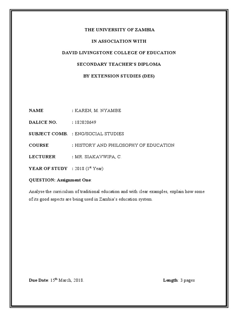 Traditional Edu Curriculum Download Free PDF Zambia Curriculum