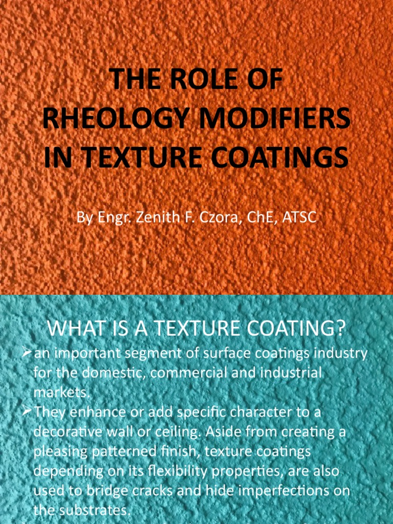 Rheology Modifiers in Texture Coatings | PDF | Rheology | Paint