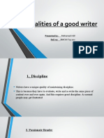 Qualities of A Good Writer