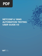 Tail-f NETCONF & YANG Automation Testing User Guide  V3 Rev K  2020-05-27