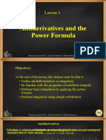 Lesson 1 Antiderivatives and The Power Formula