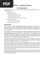 COMP313 - Computer Systems IP Routing Notes