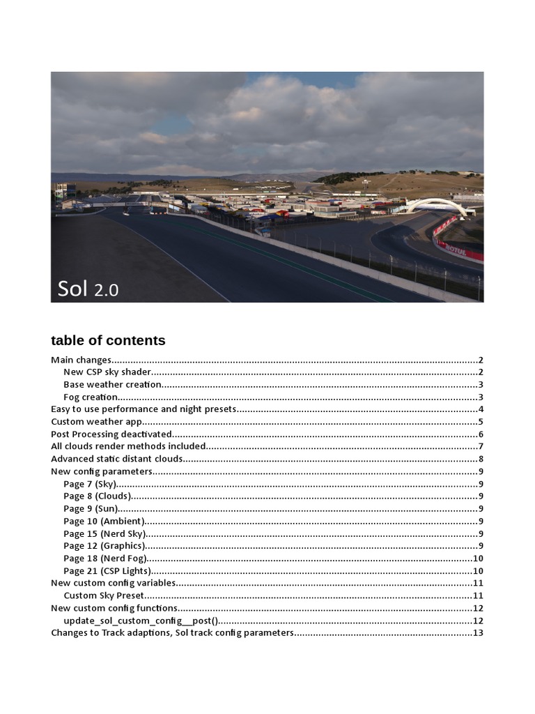 Sol 2.0 - Introductions and New Features | PDF | Sky | 3 D Computer ...