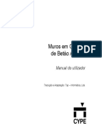 Muros Consola Betão Cype Manual Utilizador