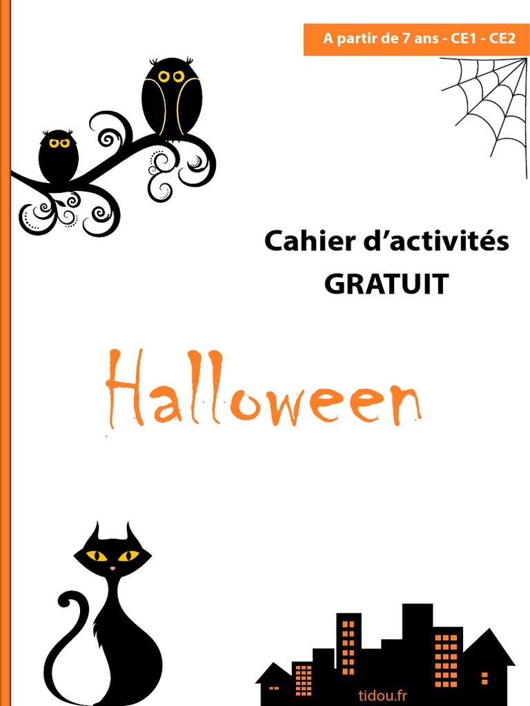 Cahier D activité Halloween à Imprimer Cahier D Activites Halloween Ce1 Ce2 | PDF | Halloween | Échecs
