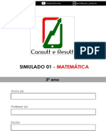 Simulado 01 - Matemática - 3º Ano (Professor Adonis)