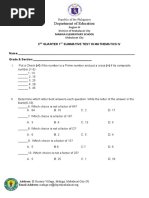 2nd Quarter 1st Summative Test Week 1