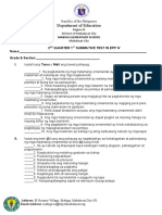 2ND Quarter 1ST Summative Test in Epp Iv