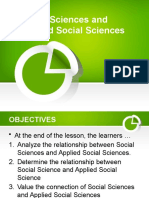 Social Sciences and Applied Social Sciences: Understanding the Relationship