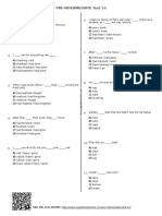 35 Pre Intermediate Test 14