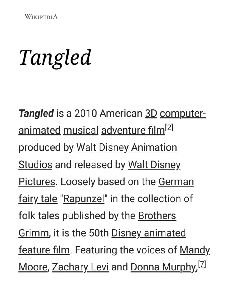 An Analysis of the Character Animation in Disney's Tangled