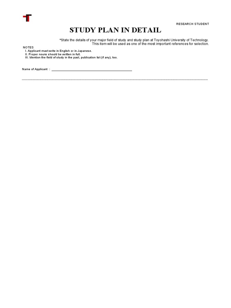 Study Plan | PDF