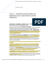 Ciclo 1 - Princípios Estruturais Das Biomoléculas e Ação Molecular de Fármacos - Bioquímica e Farmacologia