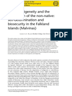 Blair Settler Indigeneity Eradication of Non-native Self-Determination Biosecurity Falklands Malvinas 2017