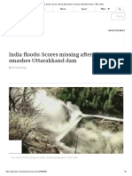 India floods_ Scores missing after glacier smashes Uttarakhand dam - BBC News