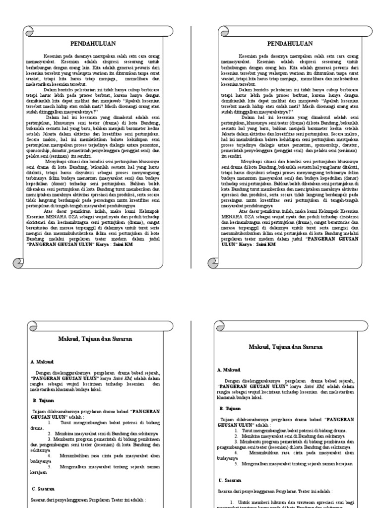 Contoh Proposal Teater