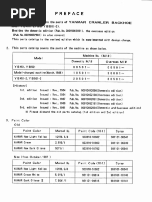 専用ページNo.92-D 91-D 49-C 77 Yanmar Excavator Yb45 - 2 - Yb501 - 2 Service Manual +