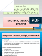 KHOTBAH, TABLIGH DAN DAKWAH