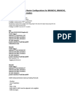 EIGRP Lab 9.6.2basic Router Configurations For BRANCH1, BRANCH2, HQ, and ISP (Virtual) Routers