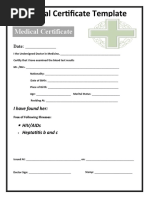 Medical Certificate Template AA