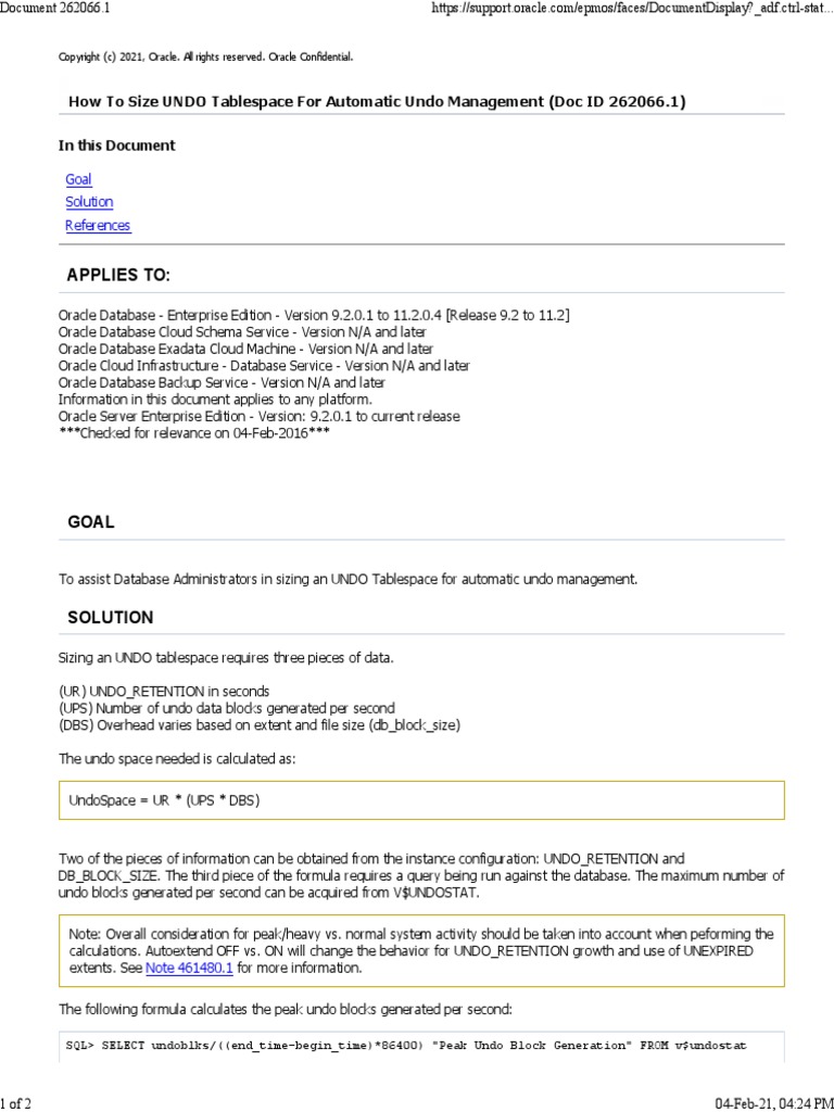 how-to-size-undo-tablespace-for-automatic-undo-management-doc-id