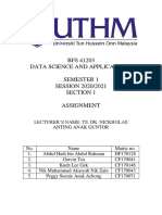 Data Science Cover & Content of Project Report