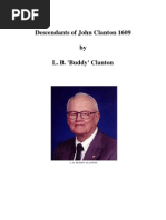 Descendants of John Clanton 1609 (979) 7th Edition (February 20, 2011)