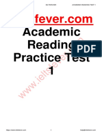 Ieltsfever Academic Reading Test 1