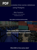 Building A Scalable Time-Series Database Using Postgres: Mike Freedman