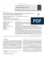 Do Lower Limb Previous Injuries Affect Balance Performance - Sarto2019