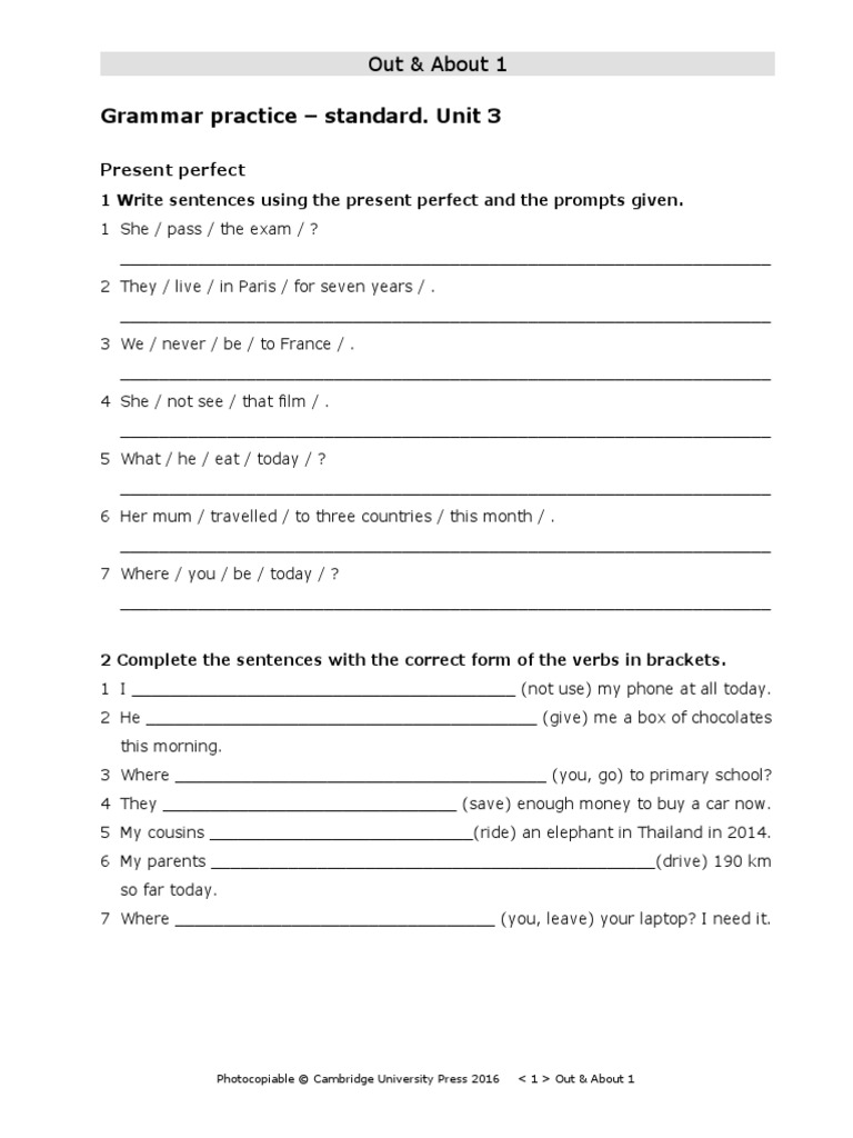 Unit 3 Grammar Practice Standard Pdf