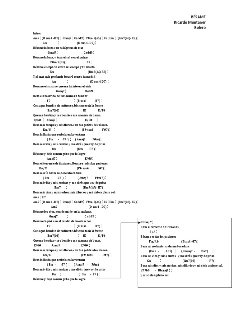 Besame. Ricardo Montaner | PDF | Naturaleza